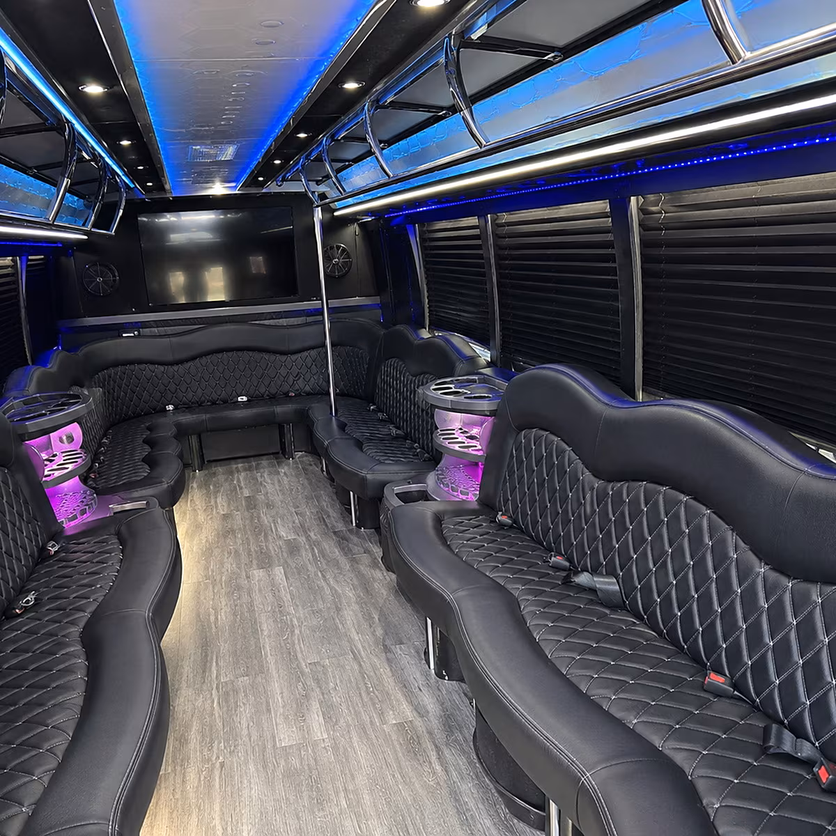 chattanooga party bus rental interior