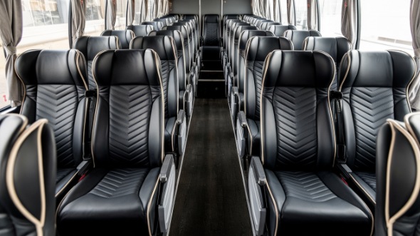 50 passenger charter bus inside chattanooga