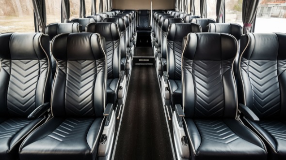 55 passenger charter bus inside chattanooga